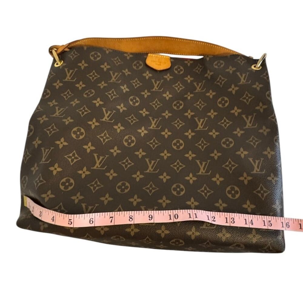 Louis Vuitton Graceful MM Monogram Canvas Shoulder Hobo Bag Tote - Picture 14 of 16